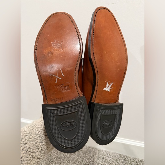 Hofheimer's Cavaliers men's brown leather Oxford dress shoes, size 12 - Picture 8 of 16